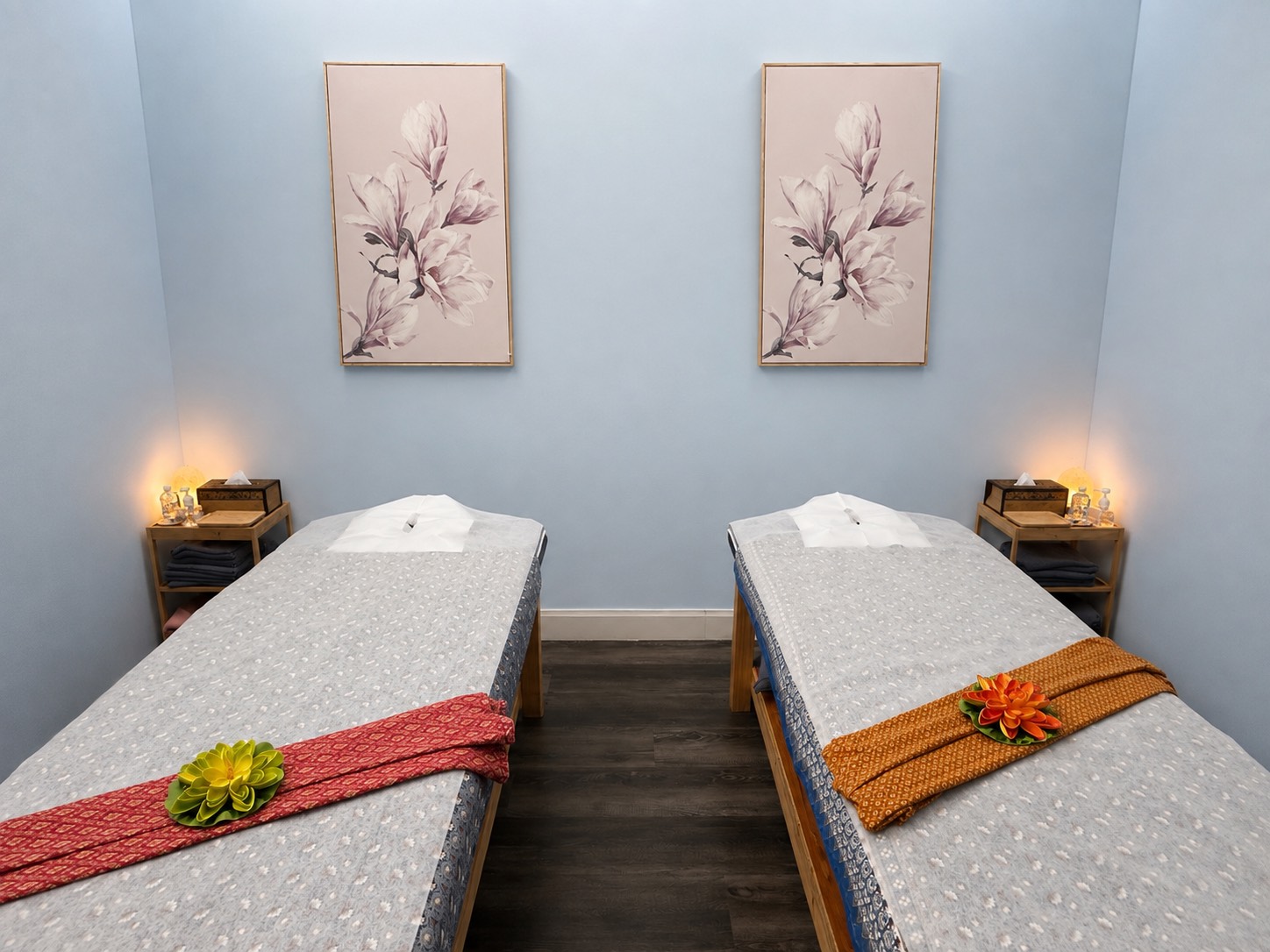 Couples massage treatment room